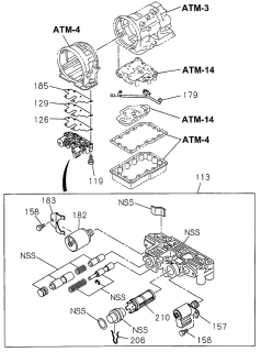 1996 Acura SLX Valve Assembly Control, Automatic Transmission Diagram for 8-96023-397-0