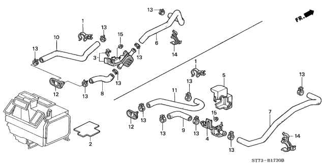 1994 Acura Integra 3 Door GS-R KA 5MT Water Valve Diagram