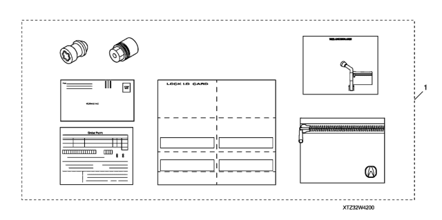 2021 Acura RDX Wheel Locks Diagram