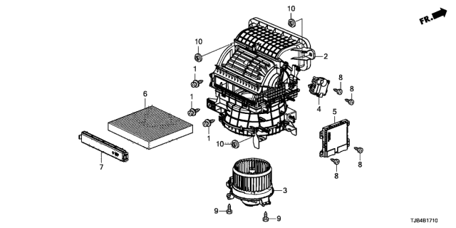 2020 Acura RDX Heater Blower Diagram