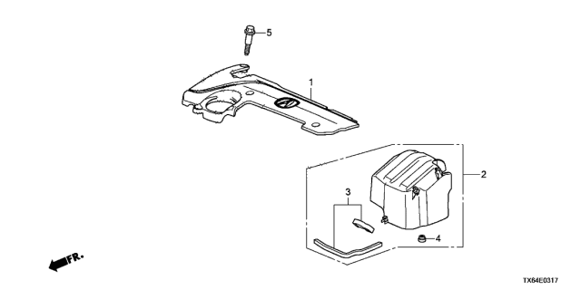 2016 Acura ILX Engine Cover (2.4L) Diagram