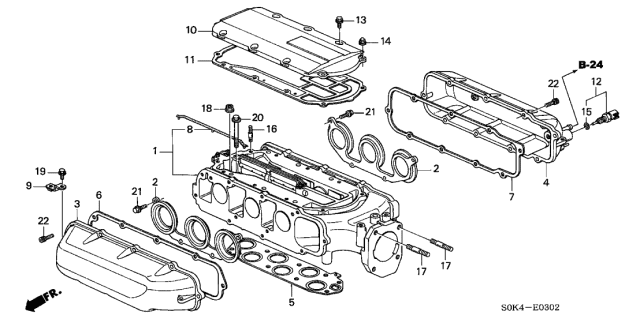 2003 Acura TL 4 Door TYPE-S KA 5AT Intake Manifold Diagram