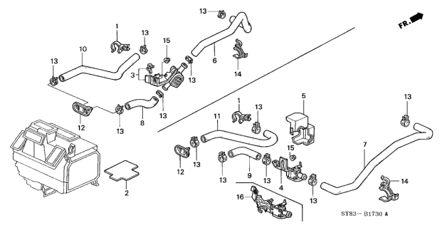 2000 Acura Integra Water Valve Diagram