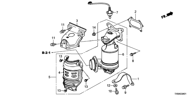 2015 Acura ILX Cover, Chamber Diagram for 18120-RX0-A00