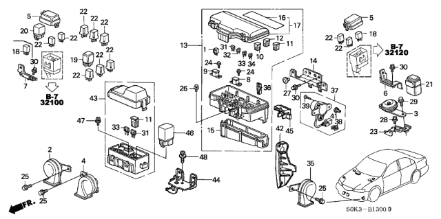 2001 Acura TL Cover (Upper) Diagram for 38254-S0K-A01