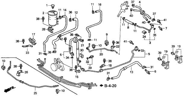 1997 Acura TL Return Hose (10Mm) Diagram for 53734-SW5-L30