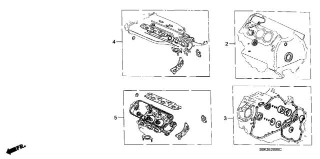 2001 Acura TL Gasket Kit Diagram