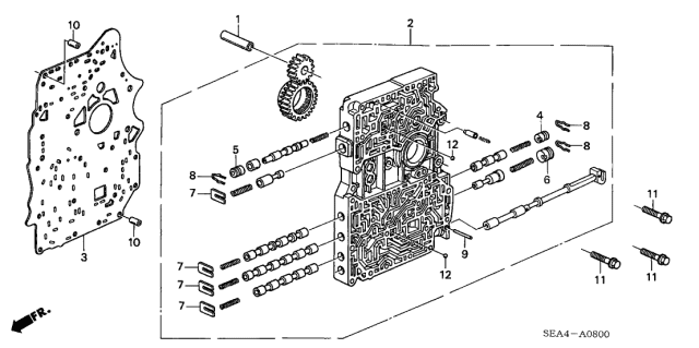 2004 Acura TSX Plate, Main Separating Diagram for 27112-PRP-020