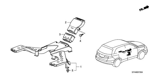 2008 Acura RDX Duct Assembly, Joint (A) Diagram for 83332-STK-A00
