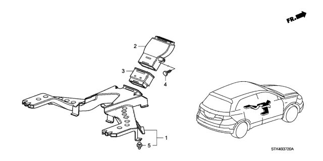 2008 Acura RDX Clip, Garnish (Seal) Diagram for 91560-STK-A01