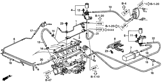 1995 Acura TL Valve Assembly, Bypass Control Solenoid Diagram for 36163-PV0-003