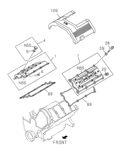 1998 Acura SLX Rubber, Mounting, Head Cover Diagram for 8-97372-219-0