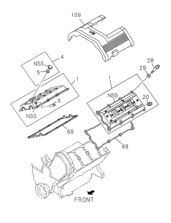 1998 Acura SLX Gasket, Head Diagram for 8-97172-394-0