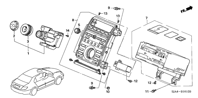 2006 Acura RL 4 Door RL-A (ALASKA) KA 5AT Audio Unit Diagram
