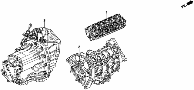 1997 Acura TL Engine Assy. - Transmission Assy. Diagram