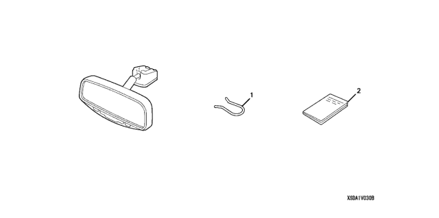 2007 Acura MDX Auto Day & Night Mirror Base Kit Diagram