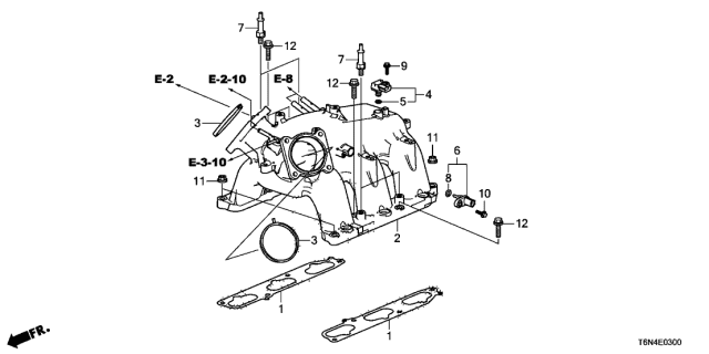 2021 Acura NSX 2 Door FIF KA DCT Intake Manifold Diagram