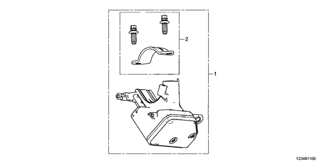 2015 Acura TLX 4 Door TECH (2.4) KA DCT Key Cylinder Components Diagram