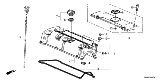 2014 Acura ILX Gauge, Oil Level Diagram for 15650-R11-A01