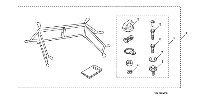 2012 Acura TSX Hardware Kit Diagram for 08L96-TL2-200R1