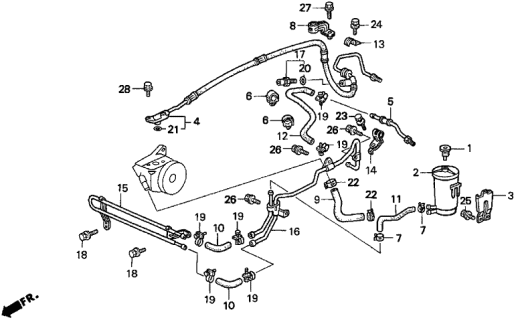 1997 Acura CL P.S. Hose - Pipe Diagram