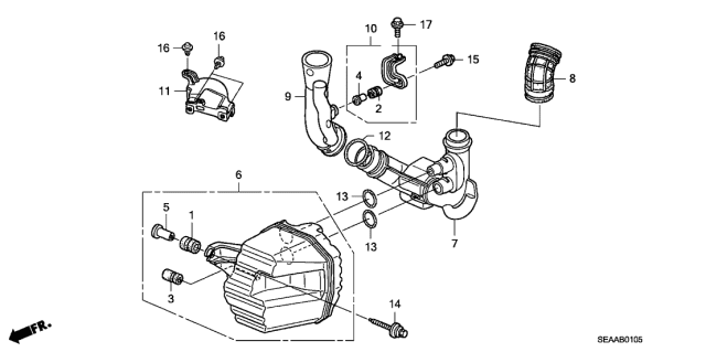 2008 Acura TSX 4 Door TSX (NAVIGATION) KA 6MT Resonator Chamber Diagram