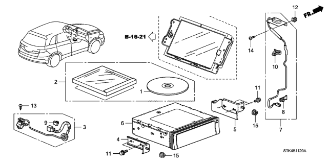 2010 Acura RDX 5 Door TECH (SH-AWD) KA 5AT Navigation System Diagram