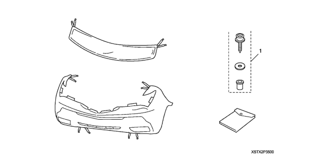 2008 Acura MDX 5 Door TECH KA 5AT Nose Mask - Full Diagram