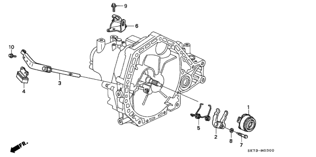 1991 Acura Integra Fork, Clutch Release Diagram for 22821-PH8-010