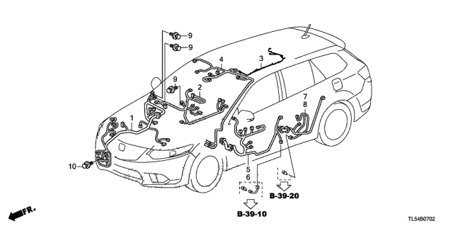 2011 Acura TSX Wire Harness, Door (Driver Side) Diagram for 32751-TL7-A10