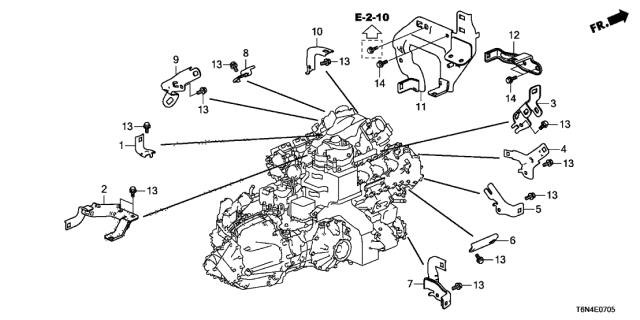 2018 Acura NSX 2 Door FIF KA DCT Engine Wire Harness Stay Diagram