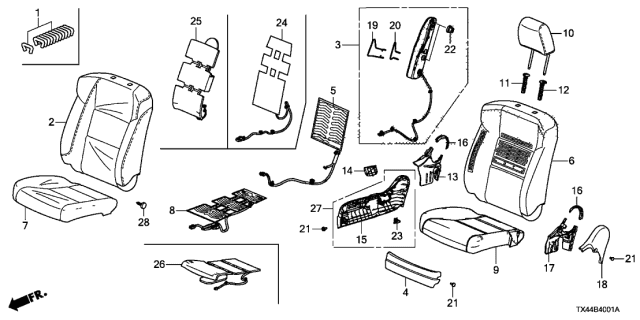 2017 Acura RDX Cover, Passenger Side Reclining Lap (Outer) (Sandstorm) Diagram for 81234-TA0-A71ZN