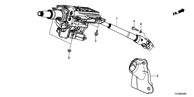 2014 Acura RLX Steering Column Diagram