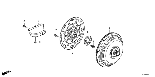 2020 Acura TLX 4 Door 24BASE KA DCT Torque Converter Diagram