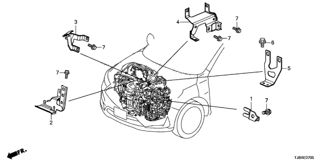 2021 Acura RDX Engine Wire Harness Stay Diagram