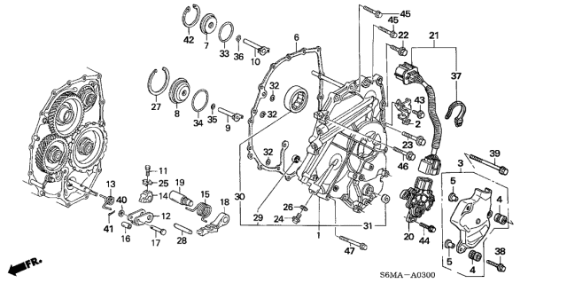 2006 Acura RSX Position Sensor Assembly Diagram for 28900-RPC-013
