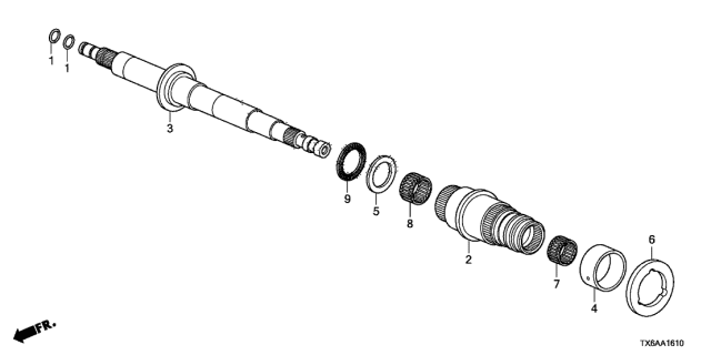 2020 Acura ILX AT Secondary Shaft Diagram