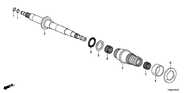 2021 Acura ILX 4 Door 24TECH (A-SPEC) KA DCT AT Secondary Shaft Diagram