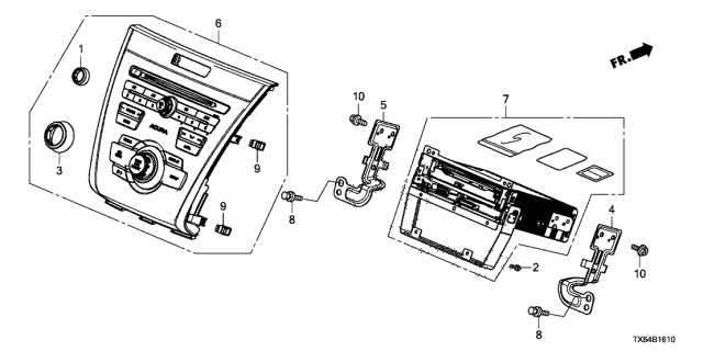 2013 Acura ILX 4 Door 24PREM (2.4) KA 6MT Audio Unit Diagram