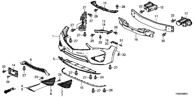 2021 Acura ILX Lower Front Cover Diagram for 71104-T3R-A00