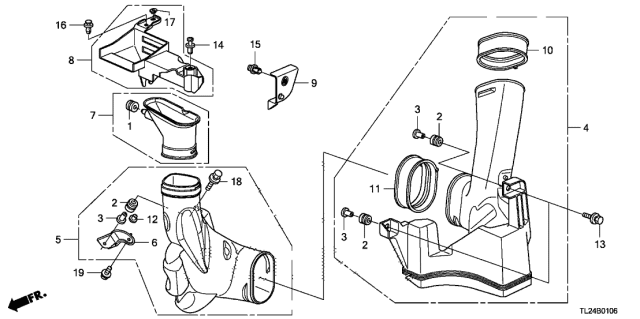 2011 Acura TSX 4 Door TSX V6 KA 5AT Resonator Chamber (V6) Diagram