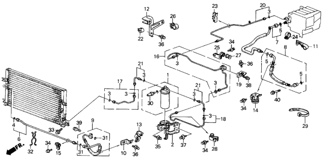 1989 Acura Integra Discharge Pipe Diagram for 38668-SD2-A11
