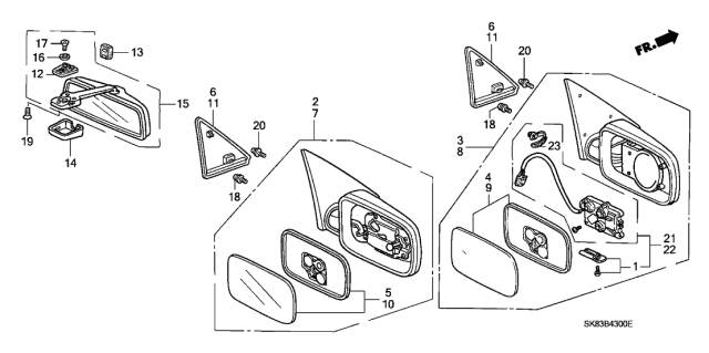 1991 Acura Integra Mirror Diagram