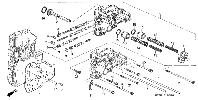 1998 Acura CL AT Servo Body Diagram