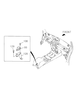 1998 Acura SLX 4 Door 4LS (PREMIUM) KA 4AT Deceleration Sensor Diagram