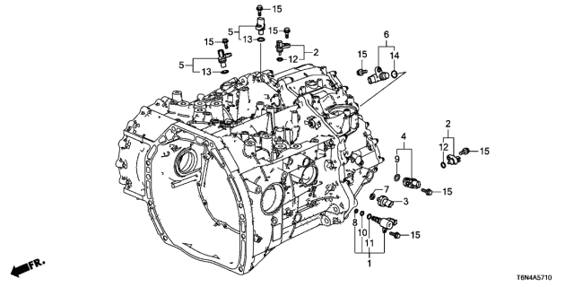 2019 Acura NSX Transmission Speed Sensor Assembly Diagram for 28810-RJ2-003