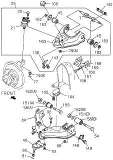 1997 Acura SLX Pin Fulcrum Lower Diagram for 8-97032-986-0