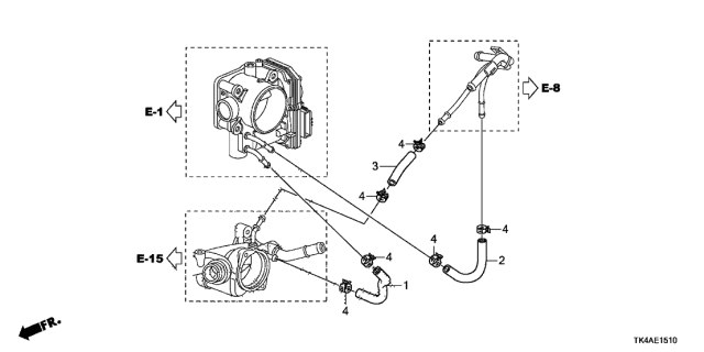 2014 Acura TL Water Hose Diagram