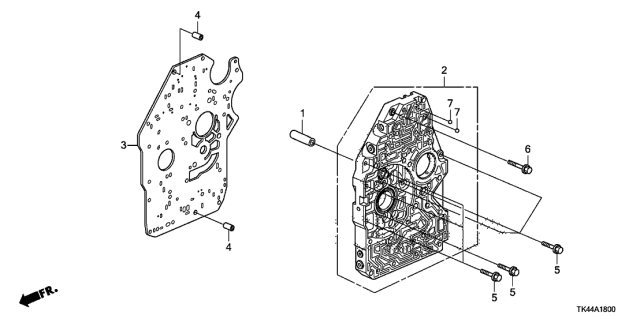 2012 Acura TL 4 Door TECH (SHAWD) KA 6AT AT Main Valve Body Diagram