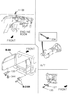 1997 Acura SLX 4 Door 4XS (BASE) KA 4AT Speed Sensor Diagram